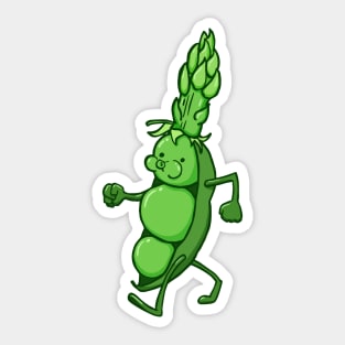 Asparagus Pee Funny Pea Pod Sticker